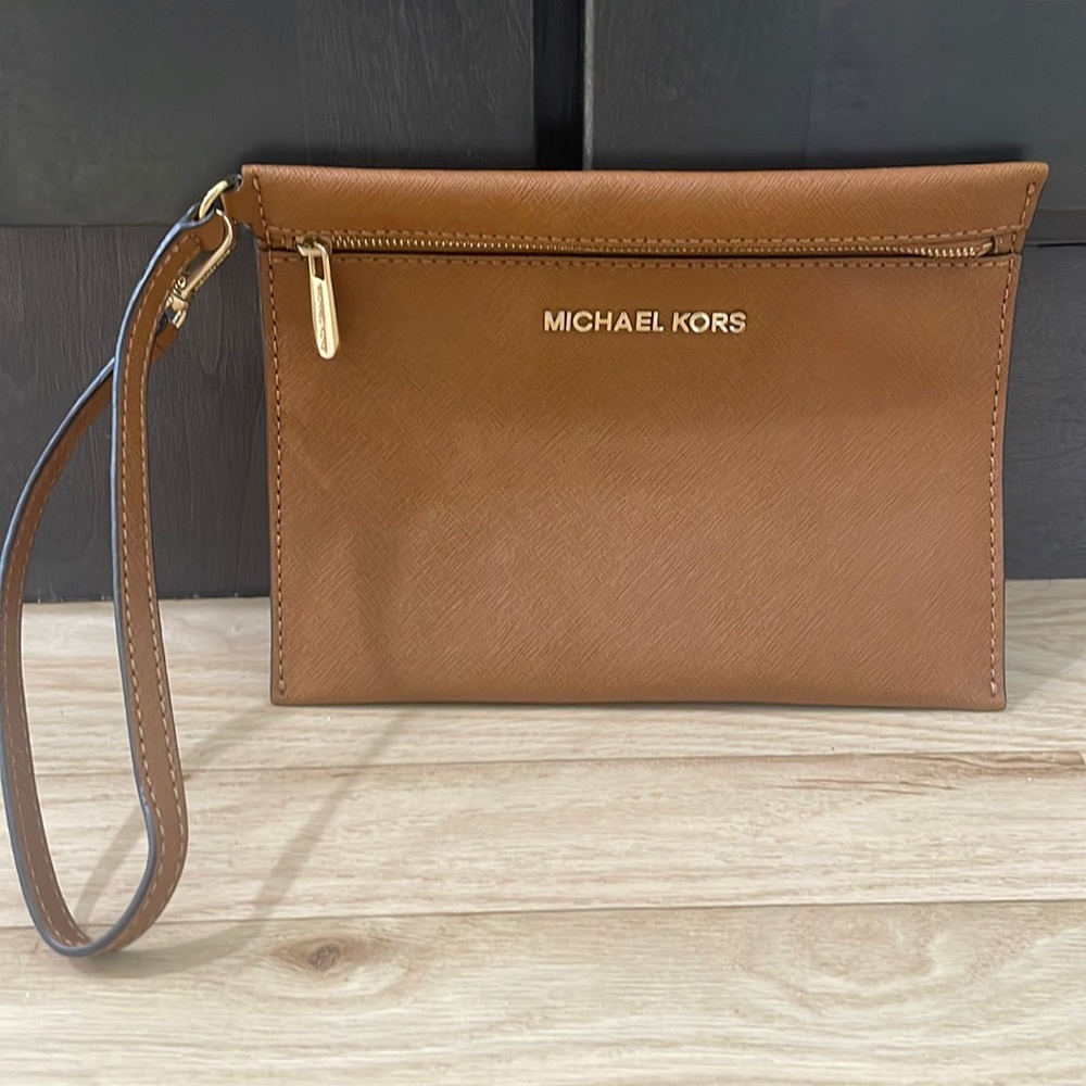 Michal Kors Brown Wristlet